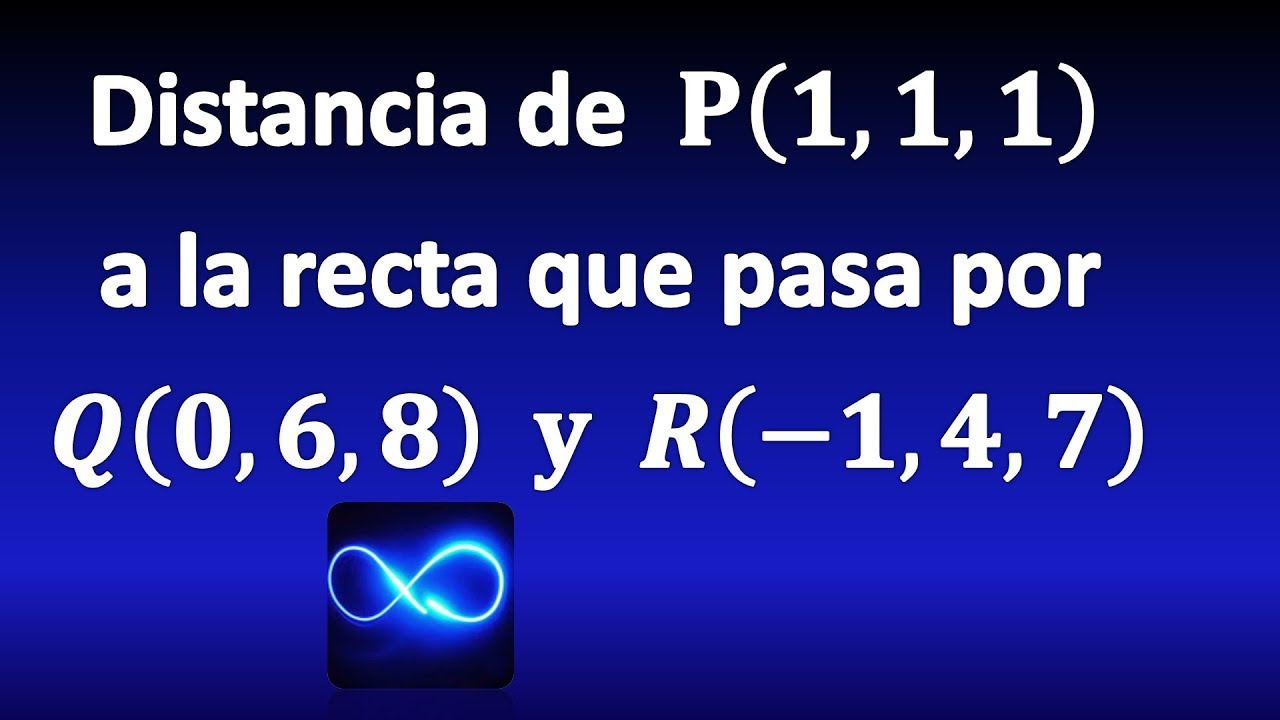 distancia del punto a la recta en r3