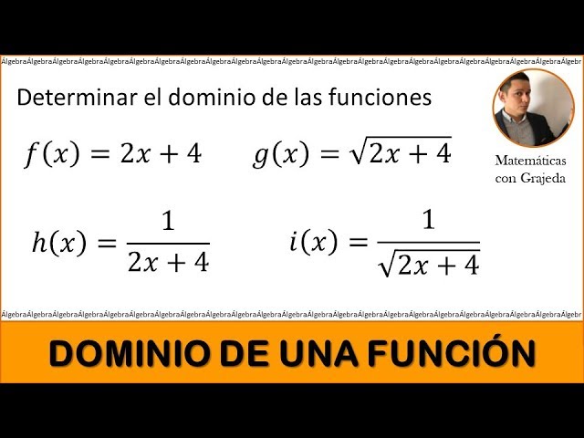 dominio de definicion de una ecuacion