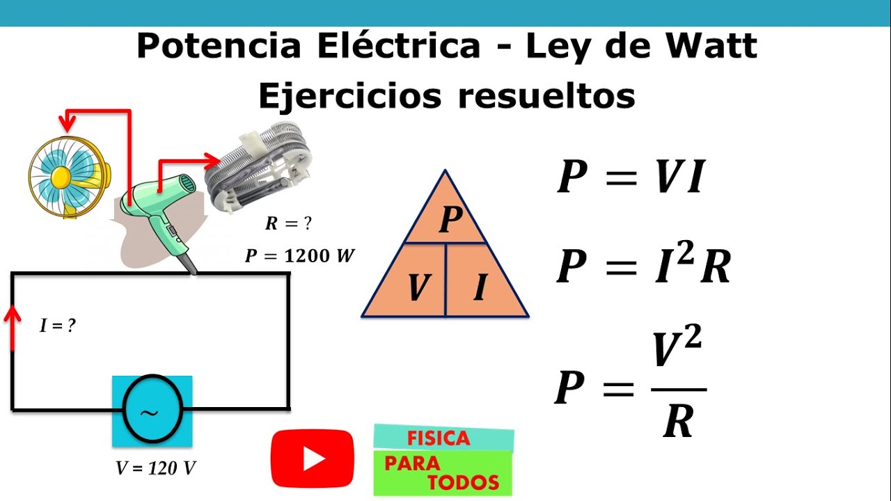 expresion para calcular la potencia electrica