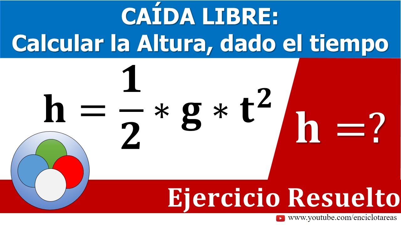 formula para altura en caida libre