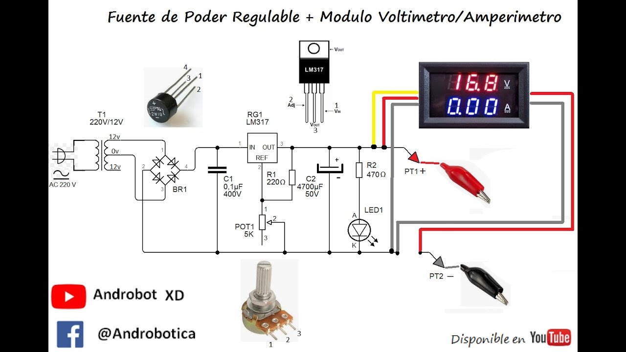 fuente de voltaje variable de 0 a 30
