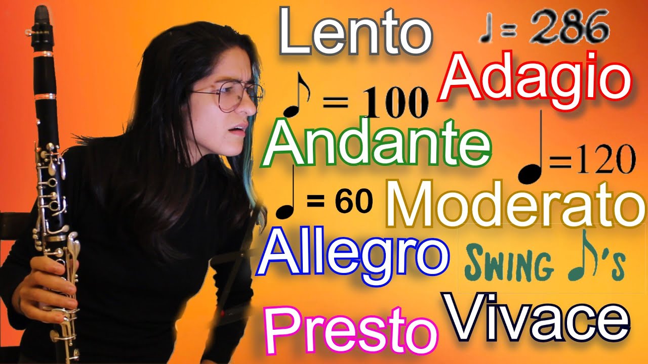 grados de velocidad en la musica