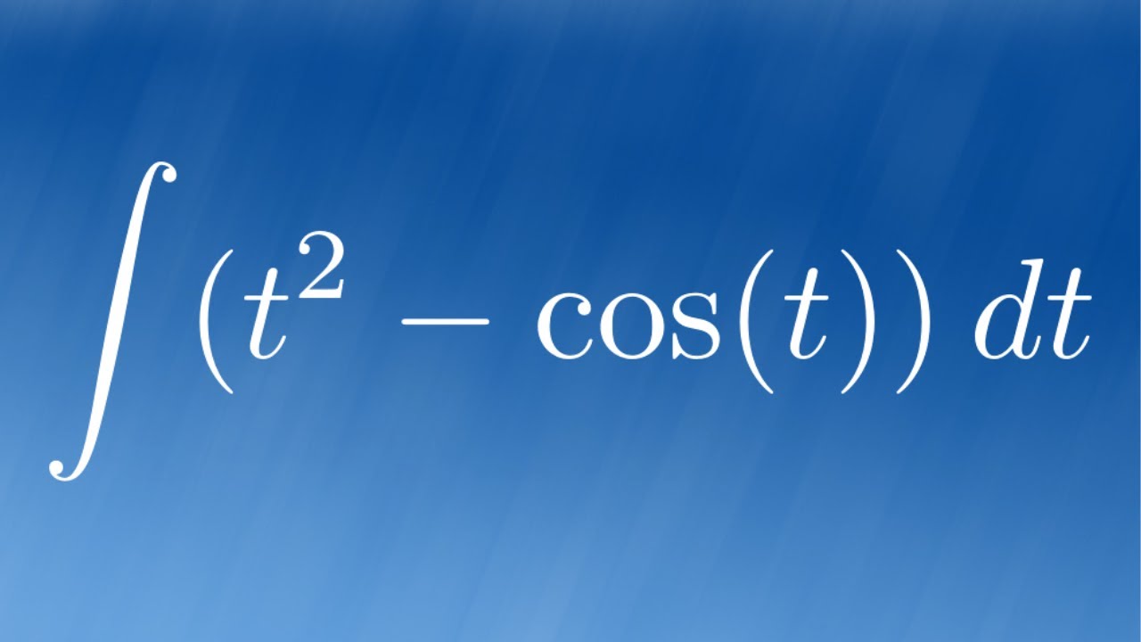 integral t 2 cos t dt