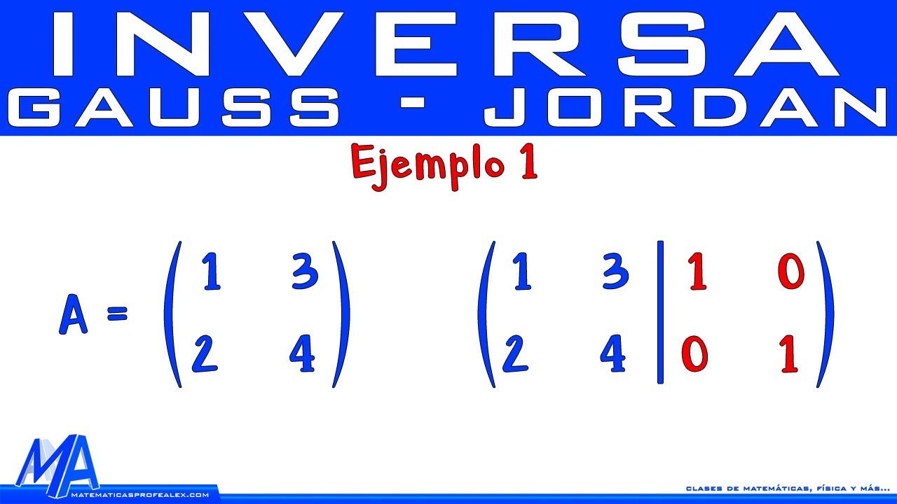 matriz inversa 2x2 metodo de gauss
