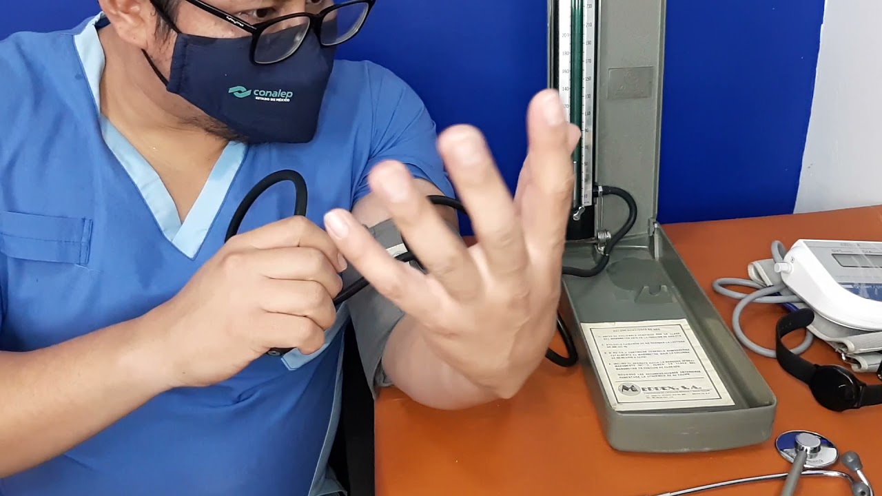 partes de un esfigmomanómetro de mercurio