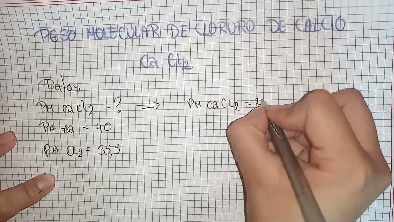 peso molecular del cloruro de calcio