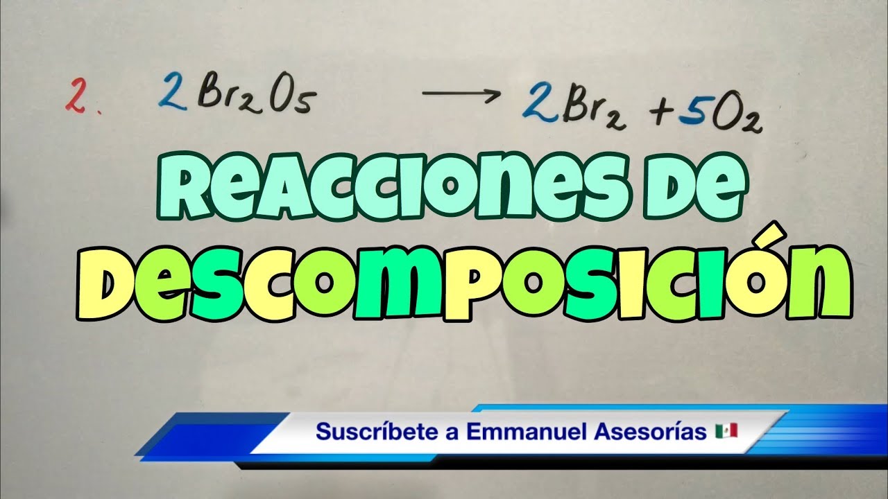 que es la descomposición en quimica
