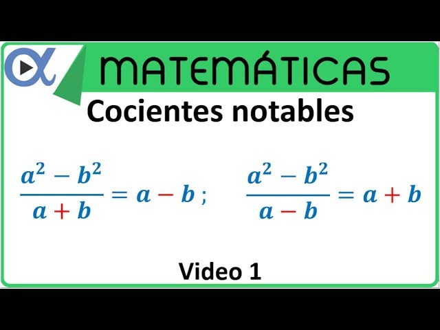 relaciona las columnas cociente notable resultado